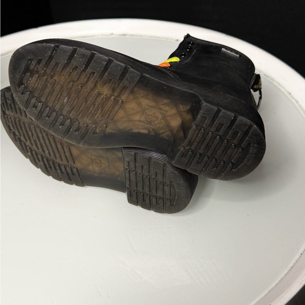 Dr. Martens Kids Black Boots with Colorful Laces - Picture 3 of 6